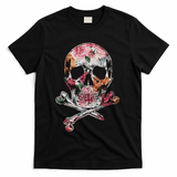 Summer Flower Skull T-Shirt - Black