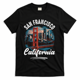 San Francisco California Souvenir Travel Gift T-Shirt - Black
