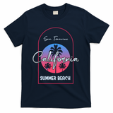 San Francisco California Summer Beach T-Shirt - Navy