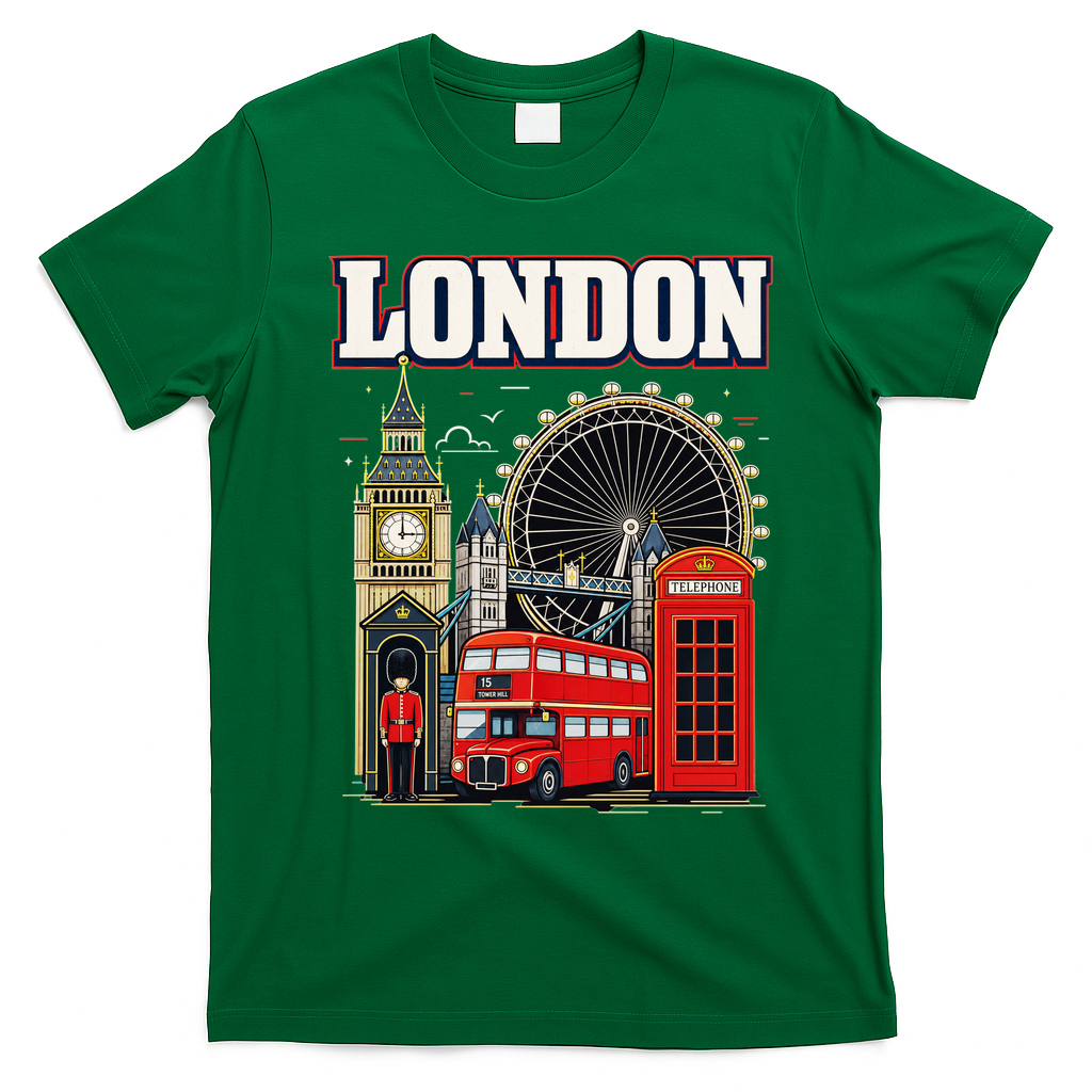 Souvenir From London Travel Vacation Gift T-Shirt - Irish Green