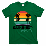 Summer Forever Retro Sunset Tropical T-Shirt - Green