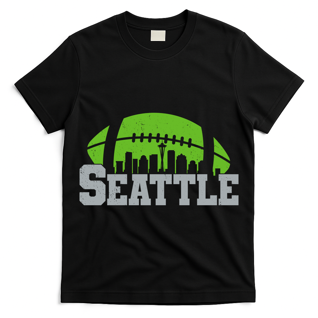 Seahawks Football Seattle Skyline T-Shirt