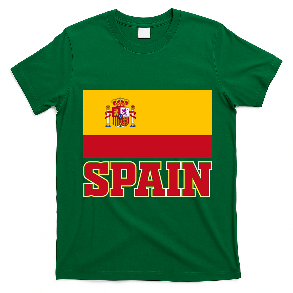Spain Flag Spanish Soccer Fans T-Shirt - Irish Green