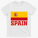 Spain Flag Spanish Soccer Fans T-Shirt - White