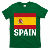 Spain Flag Spaniards And Travelers T-Shirt - Irish Green