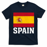 Spain Flag Spaniards And Travelers T-Shirt - Navy Blue