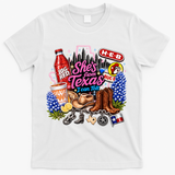 Shes From Texas I Can Tell State Pride T-Shirt - White