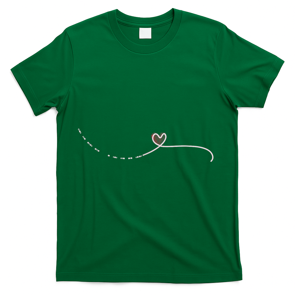 Subtle Fk Trump Morse Code Heart Antimaga Feminist Rights T-Shirt - Green