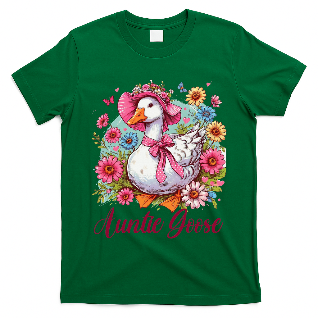 Silly Goose Auntie Aunt Coquette Mothers Day Auntie Goose T-Shirt