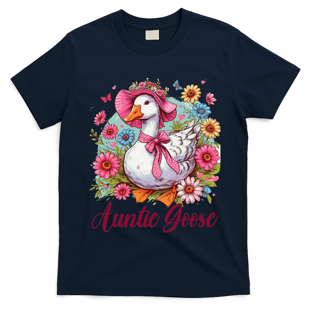 Silly Goose Auntie Aunt Coquette Mothers Day Auntie Goose T-Shirt