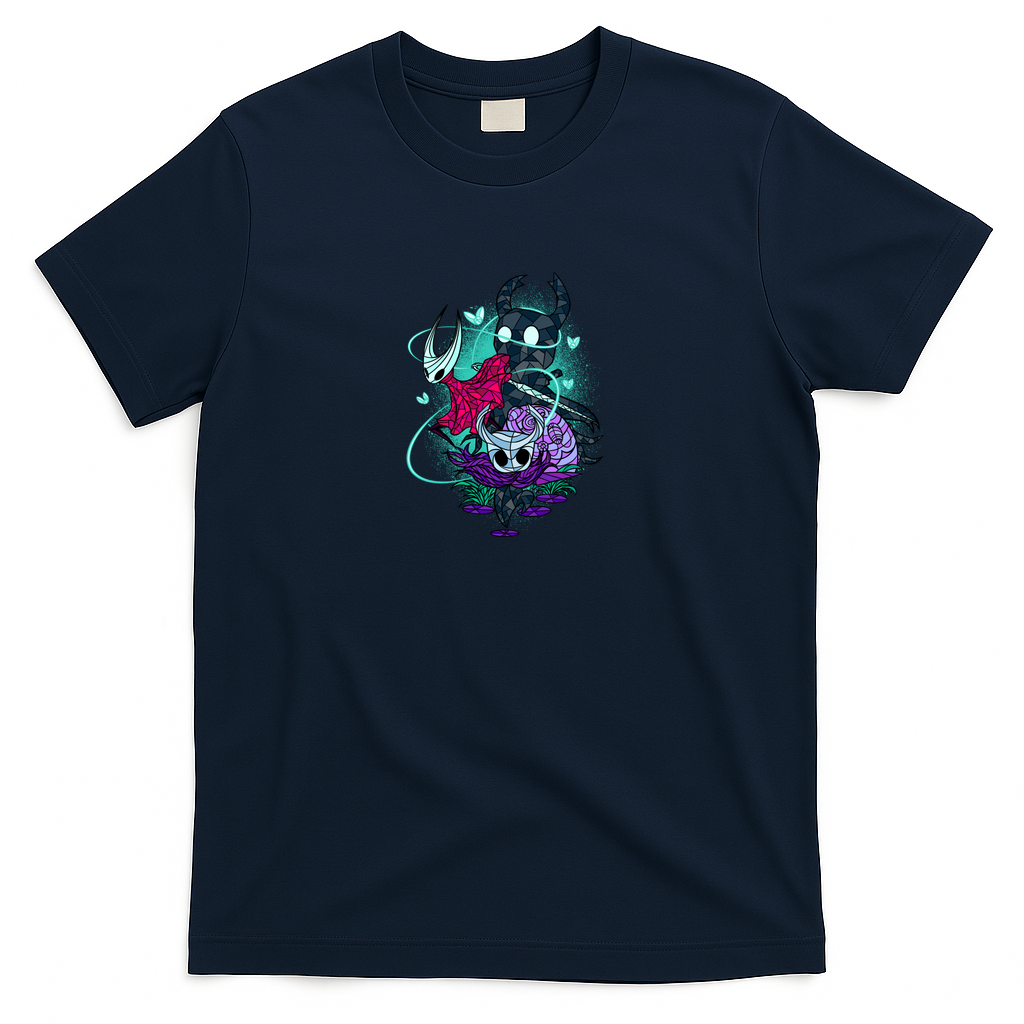 Stained Glass Bug Warriors Fantasy - Navy