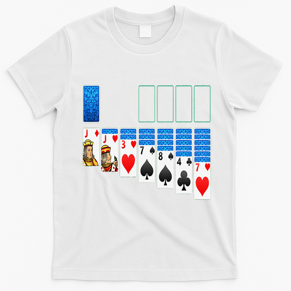 Solitaire Game Costume Board Games Halloween Costume Gift T-Shirt - White
