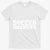 Soccer Grandpa Granddad Granddaddy Grandfather T-Shirt - White