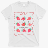 Second Grade Is My Jam Strawberry 2nd Grade Teacher T-Shirt - White