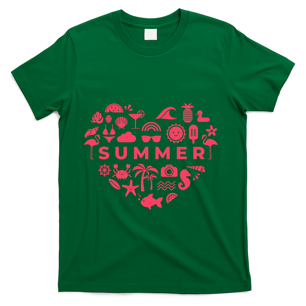 Summer Heart T-Shirt - Green