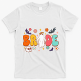 Spooky Halloween Bride To Be Bachelorette Party Matching T-Shirt - White