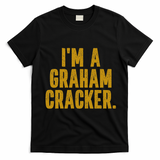 Smores Halloween Costume I'm A Graham Cracker Instant Lazy Halloween Costume Party T-Shirt - Black