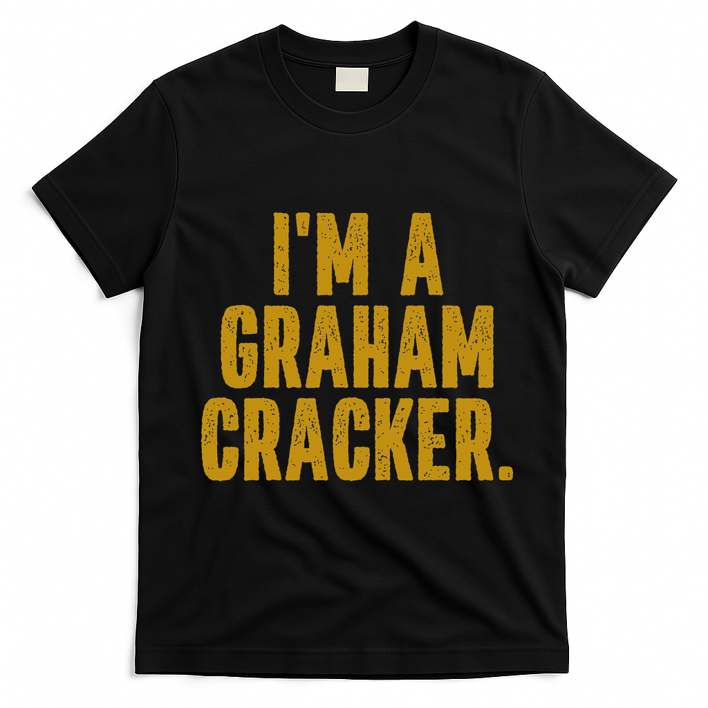 Smores Halloween Costume I'm A Graham Cracker Instant Lazy Halloween Costume Party T-Shirt - Black