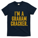 Smores Halloween Costume I'm A Graham Cracker Instant Lazy Halloween Costume Party T-Shirt - Navy Blue
