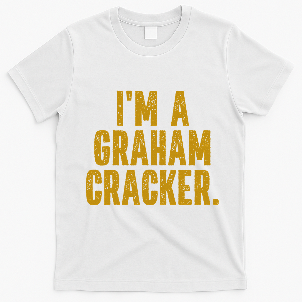 Smores Halloween Costume I'm A Graham Cracker Instant Lazy Halloween Costume Party T-Shirt - White