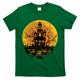 Spooky Halloween Castle Black Cats T-Shirt