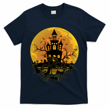 Spooky Halloween Castle Black Cats T-Shirt