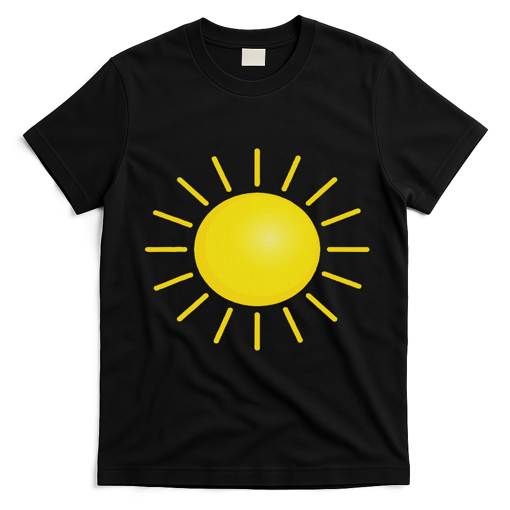 Sun Halloween Costume Funny Halloween T-Shirt - Black