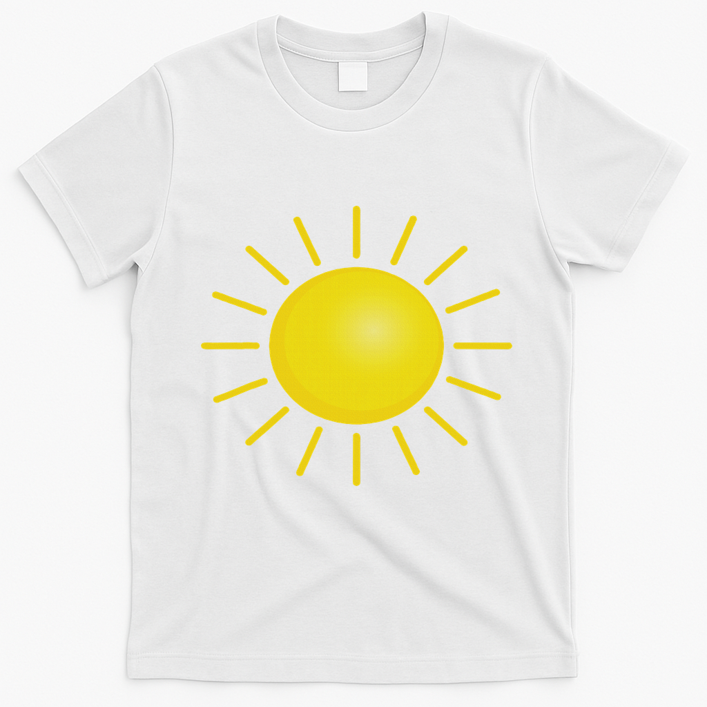 Sun Halloween Costume Funny Halloween T-Shirt - White