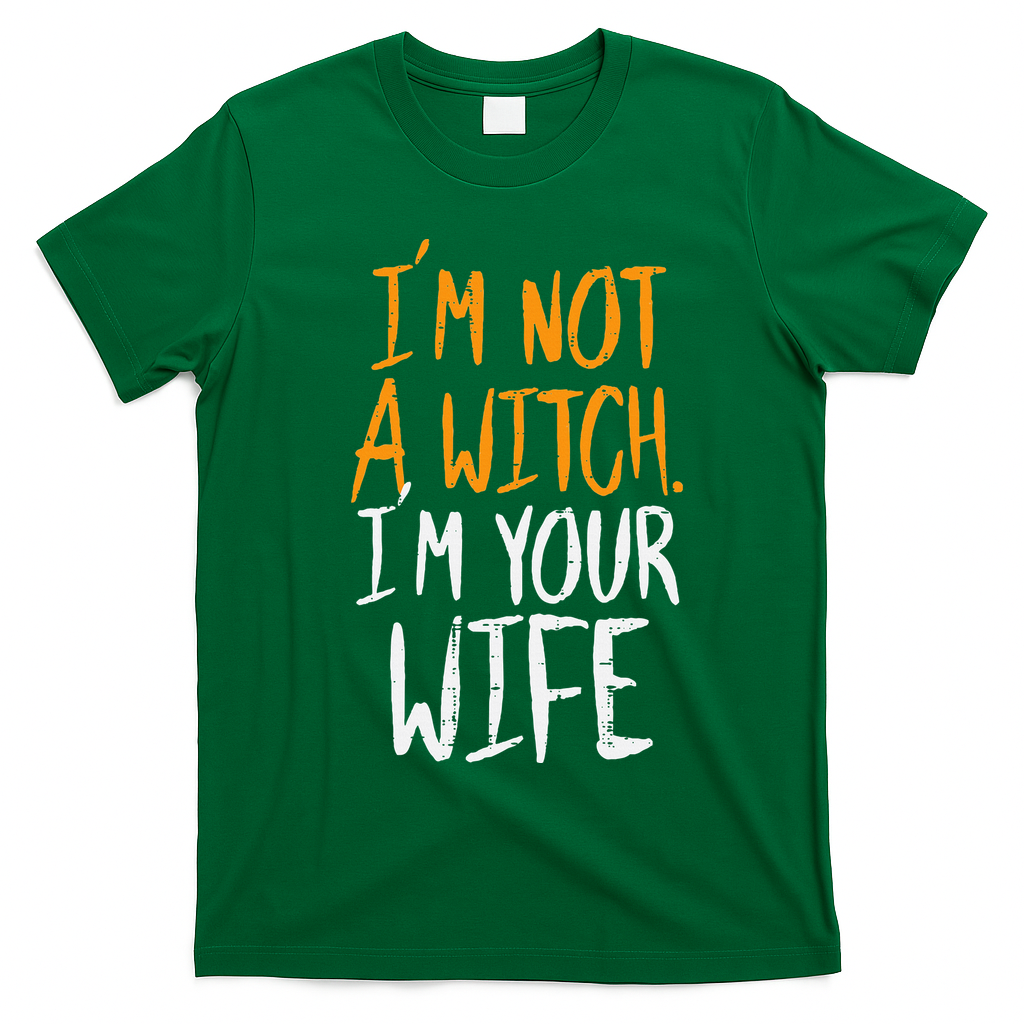 Spooky Halloween Couple Costume Witchy Love T-Shirt - Irish Green