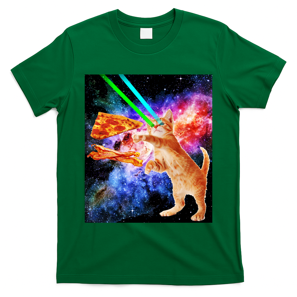 Space Hunger Flying Cat Pizza Bacon1 T-Shirt