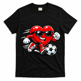 Soccer Heart Drip Sport Love Valentines Day T-Shirt