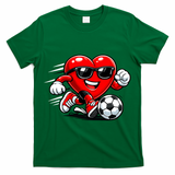 Soccer Heart Drip Sport Love Valentines Day T-Shirt