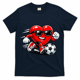 Soccer Heart Drip Sport Love Valentines Day T-Shirt