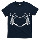 Skeleton Hand Heart Halloween Funny Bones Love T-Shirt