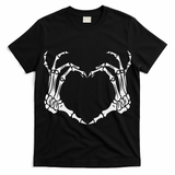 Skeleton Hand Heart Halloween Funny Bones Love T-Shirt