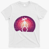 Siren Head Lazy Halloween Costume Retro Cryptid Creepy T-Shirt - White