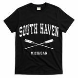 South Haven Michigan Vintage Nautical Crossed Oars T-Shirt