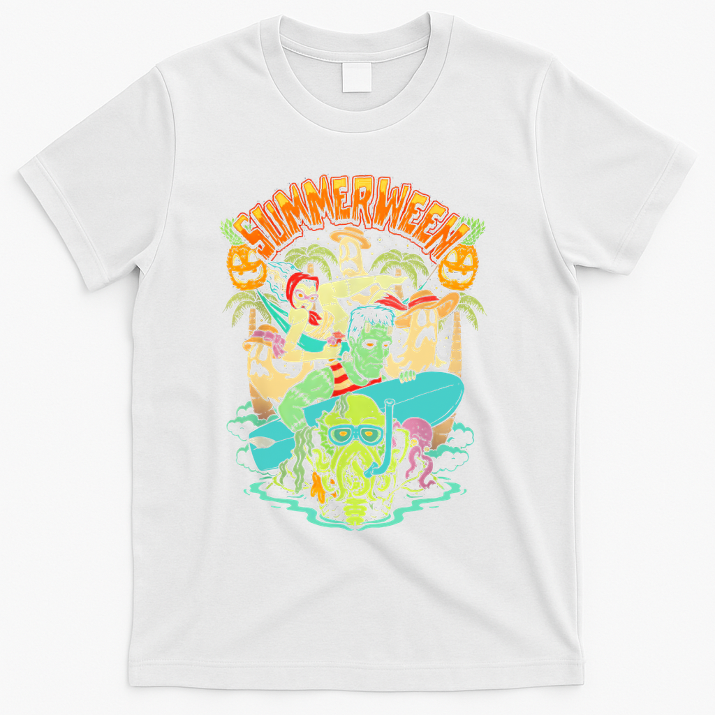 Summerween Happy Summerween Summer Halloween Holiday T-Shirt - White