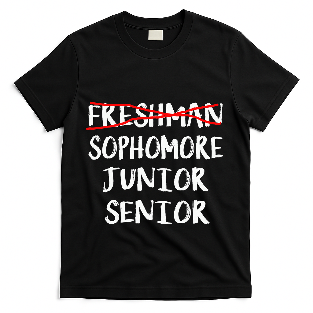 Sophomore High School Freshman College Freshman Graduation T-Shirt - Black