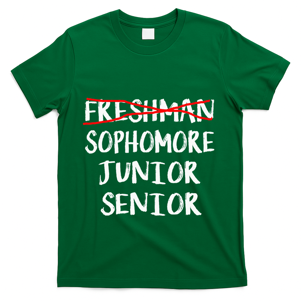 Sophomore High School Freshman College Freshman Graduation T-Shirt - Green