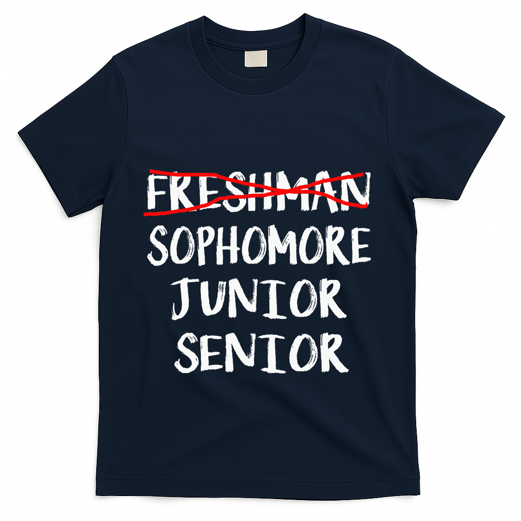 Sophomore High School Freshman College Freshman Graduation T-Shirt - Navy
