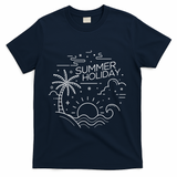 Summer Holiday Tropical Vacation T-Shirt - Navy