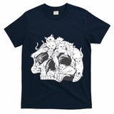 Skull Head With Cats T-Shirt