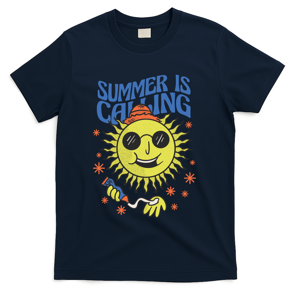 Summer Is Calling T-Shirt - Navy
