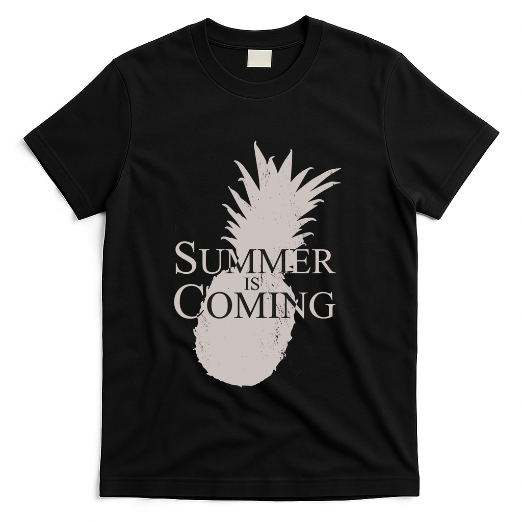 Summer Is Coming Pineapple T-Shirt - Black
