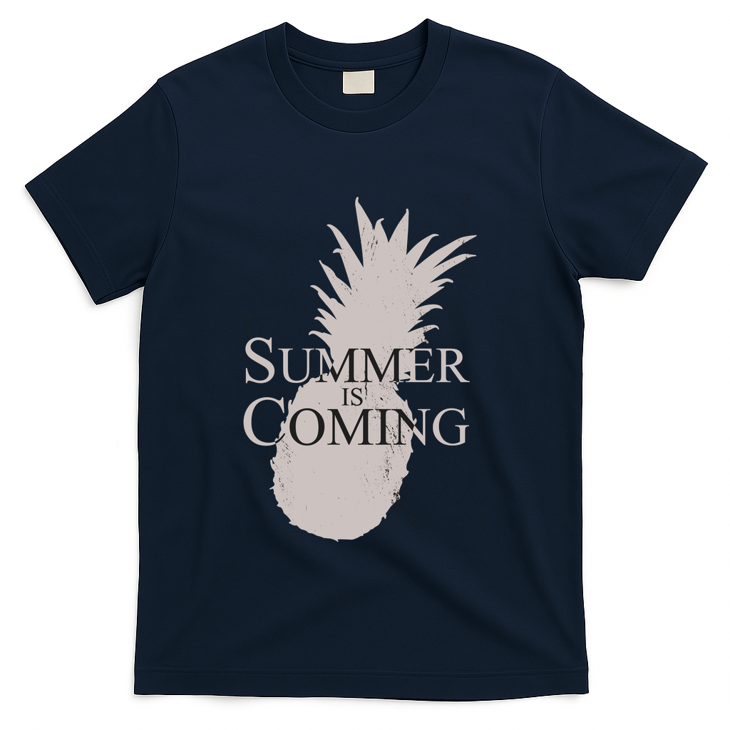 Summer Is Coming Pineapple T-Shirt - Navy