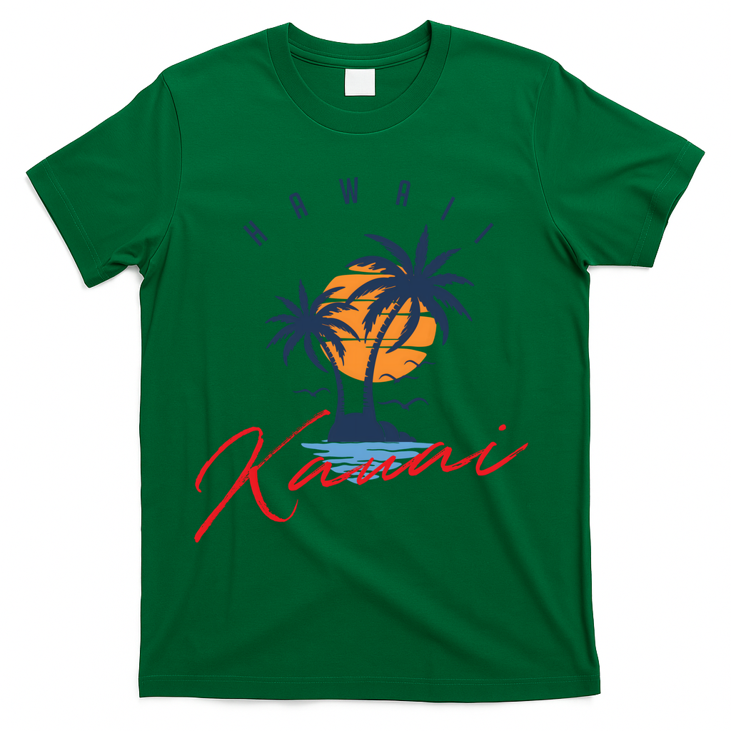 Summer In Kauai Beach Hawaii T-Shirt - Green