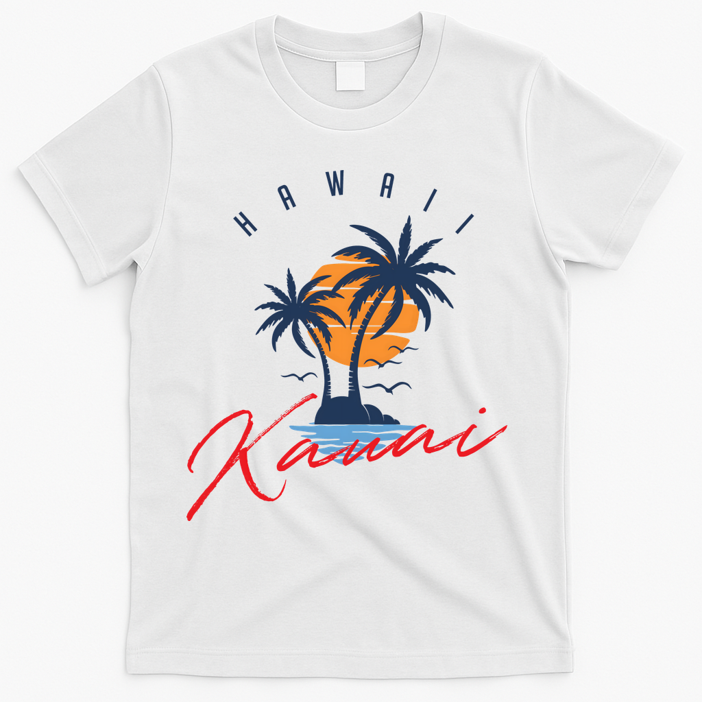 Summer In Kauai Beach Hawaii T-Shirt - White