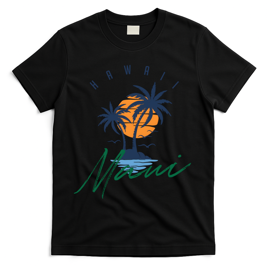 Summer In Maui Hawaii T-Shirt - Black