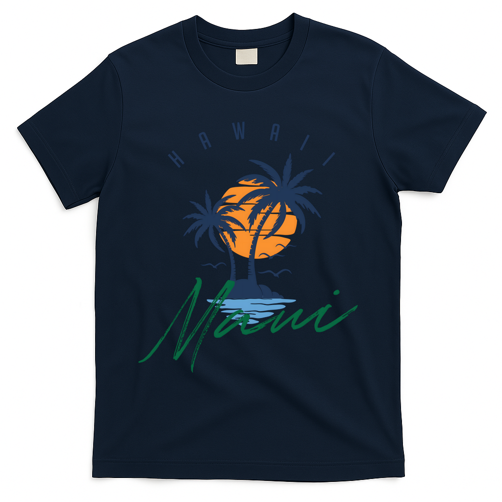 Summer In Maui Hawaii T-Shirt - Navy
